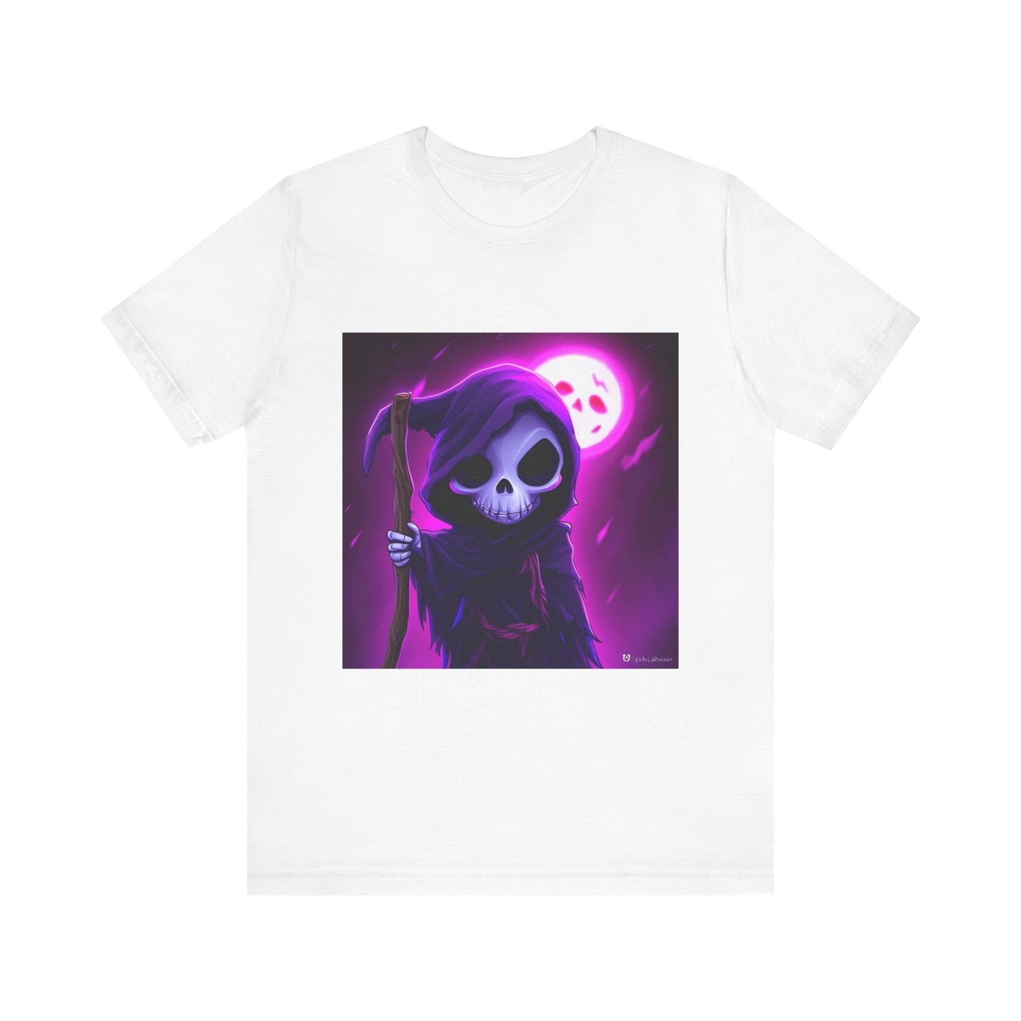 Smiling Moon Grim Reaper Unisex Jersey Short Sleeve Tee