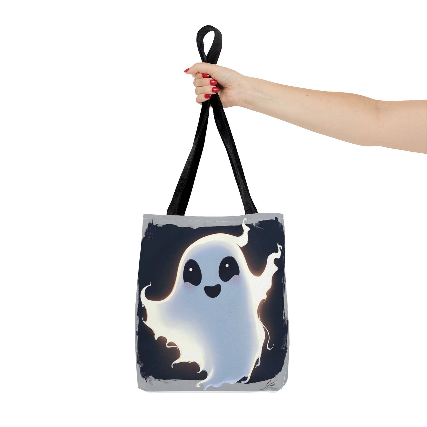 Cute Happy Ghost Tote Bag (AOP)