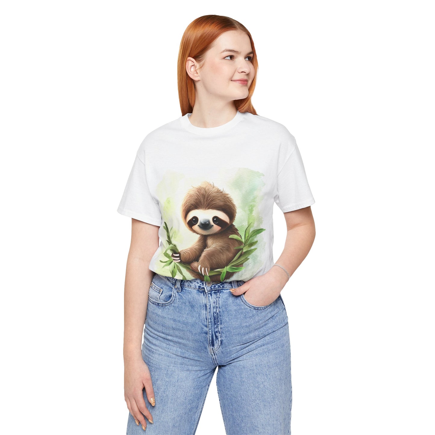 Playful Sloth Unisex Jersey Short Sleeve Tee