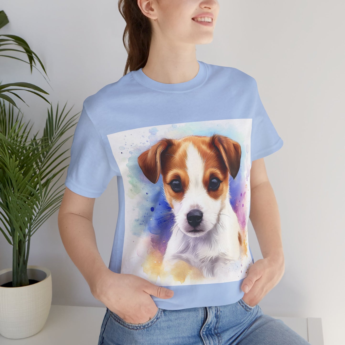 Cute Jack Russell Unisex Jersey Short Sleeve Tee