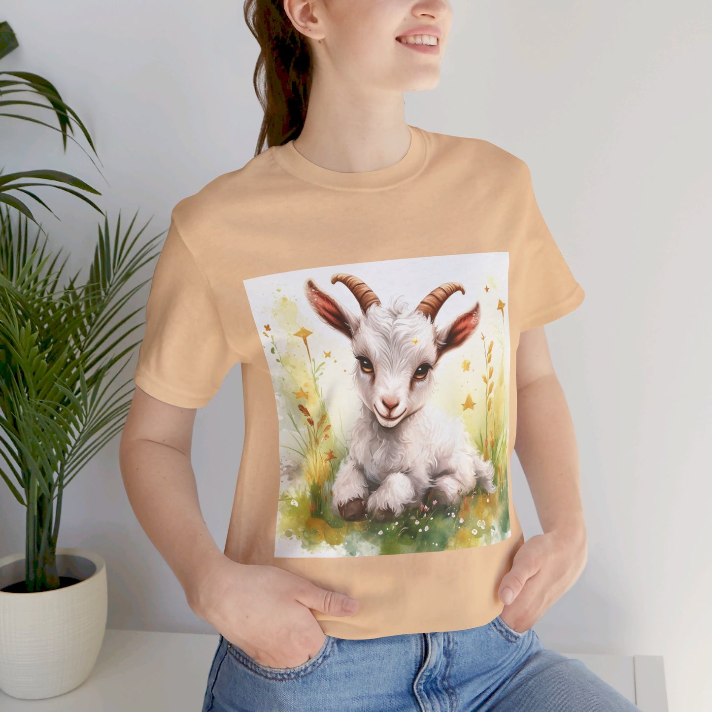 Cute Goat Unisex Jersey Short Sleeve Tee