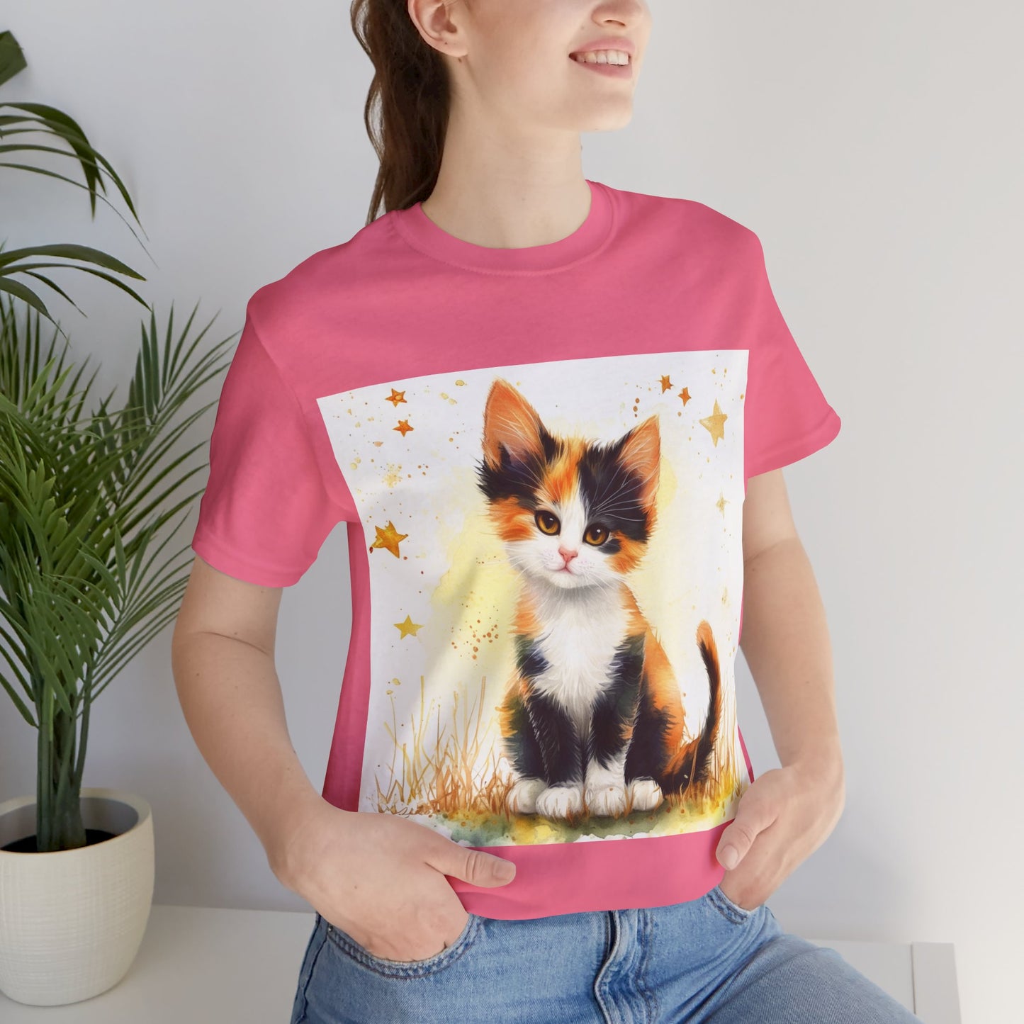 Cute Calico Kitten Unisex Jersey Short Sleeve Tee