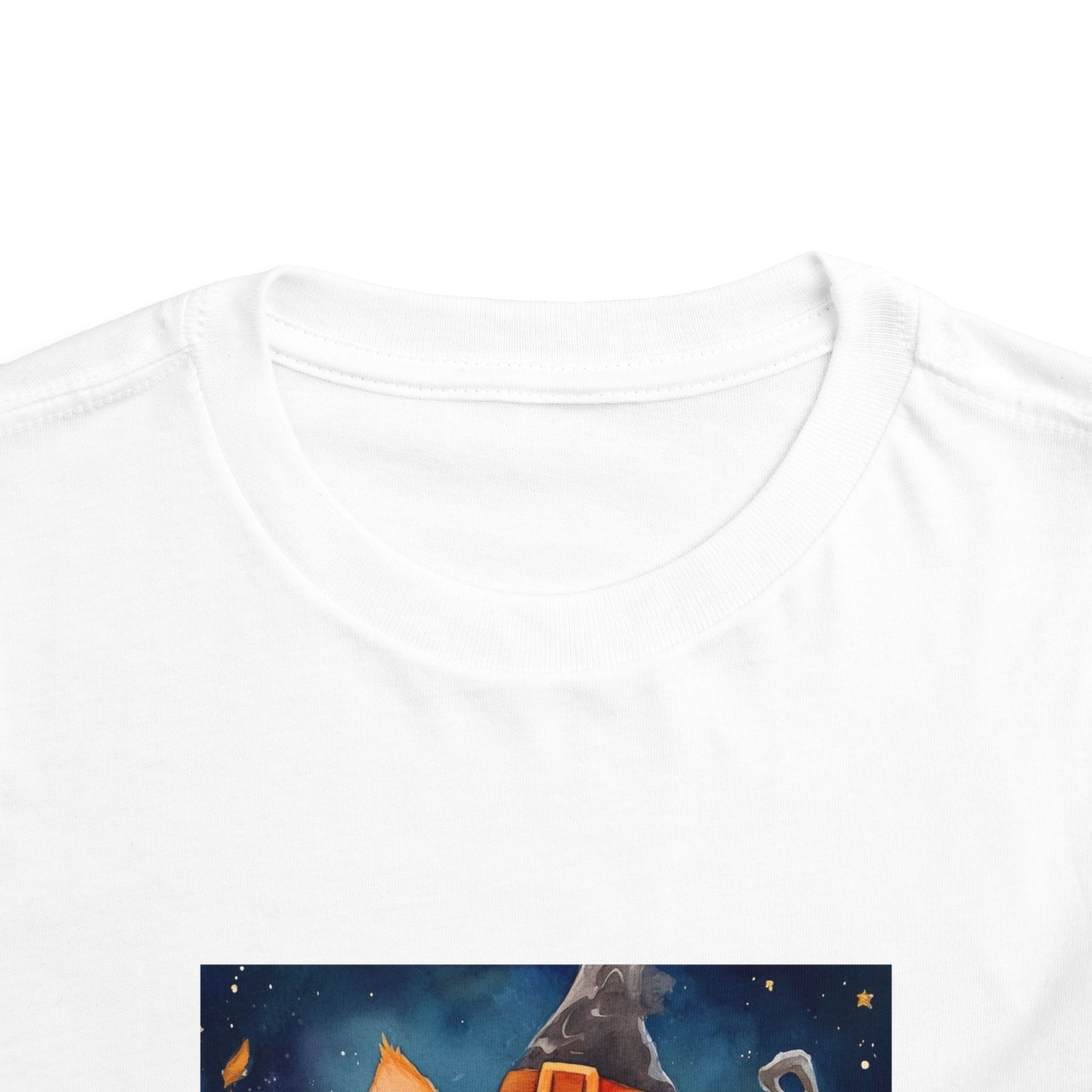 Cute Orange Cat on a Pumpkin Toddler Short Sleeve Tee