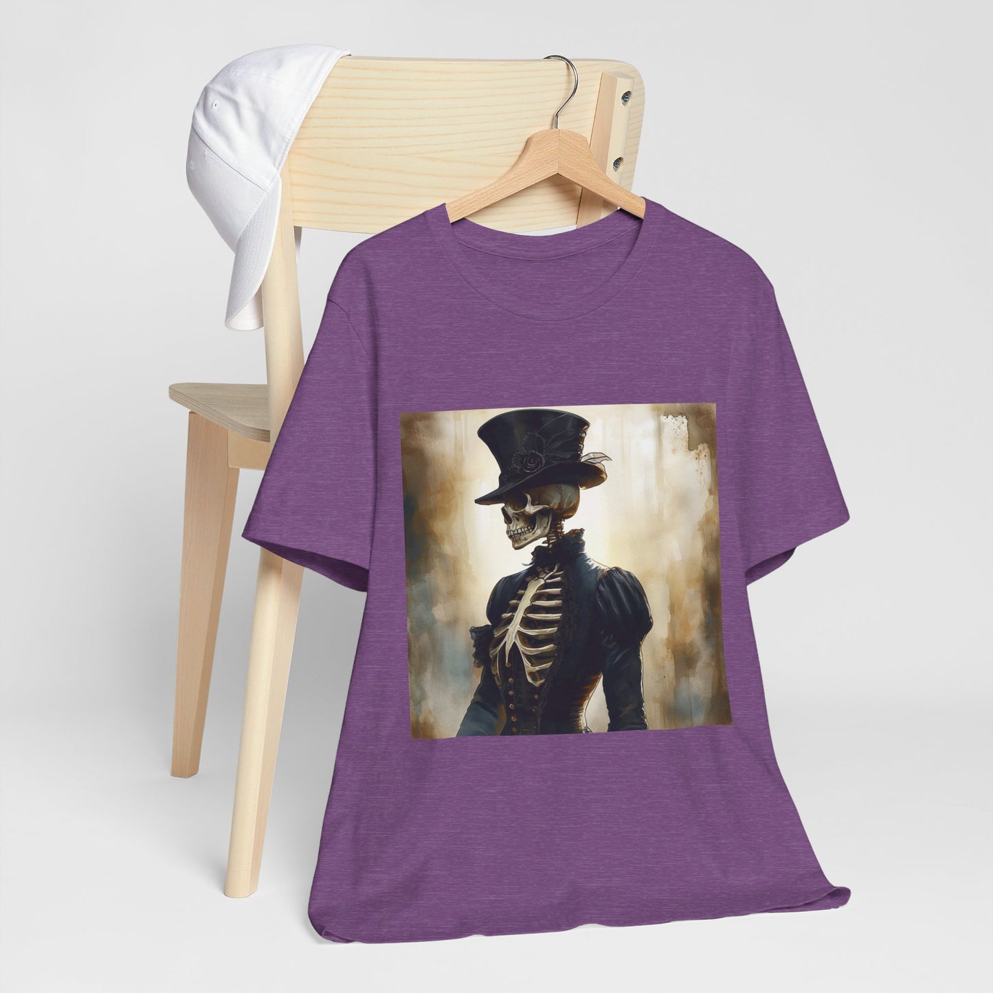 Top Hat Victorian Skeleton Unisex Jersey Short Sleeve Tee