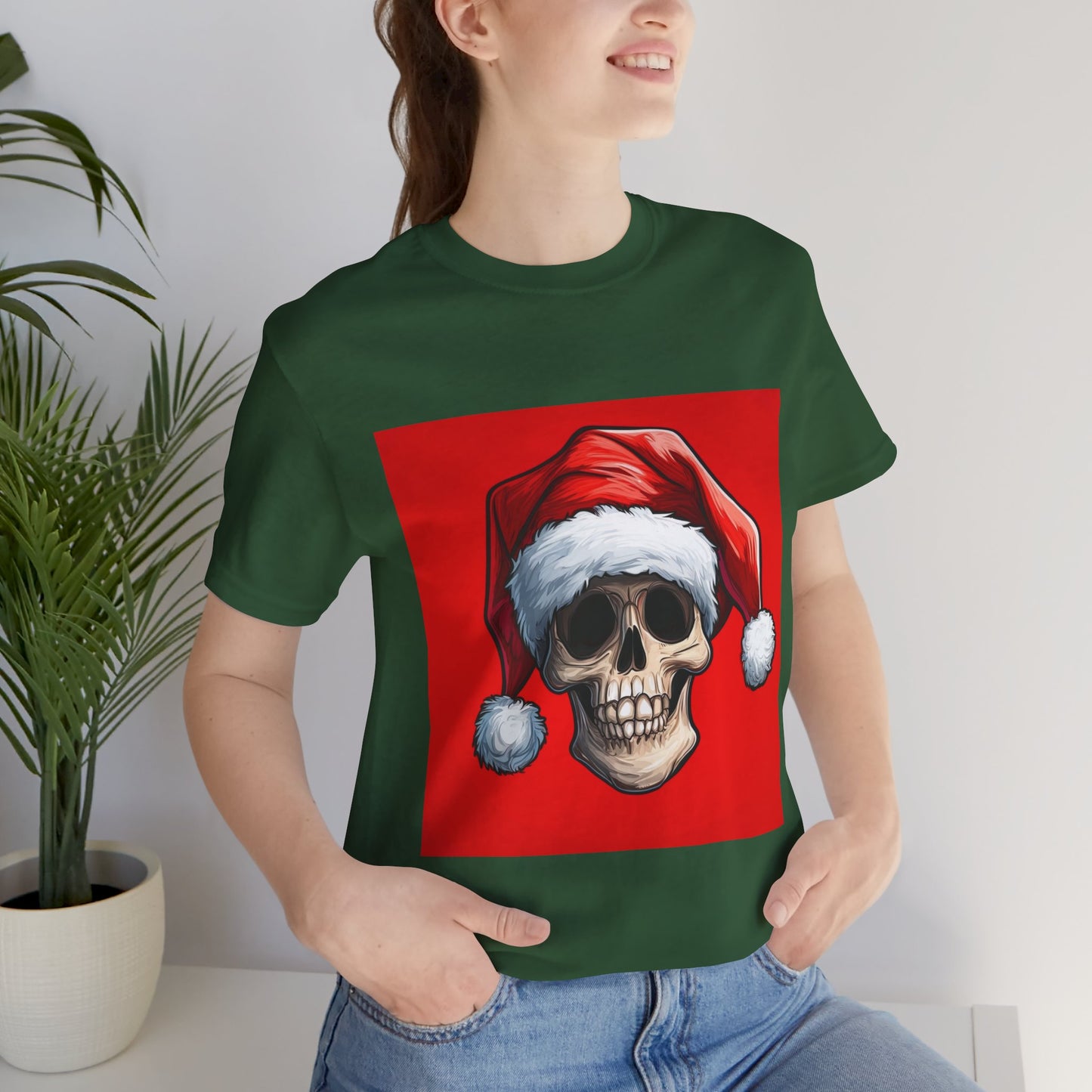 Spooky Jester Santa Skull