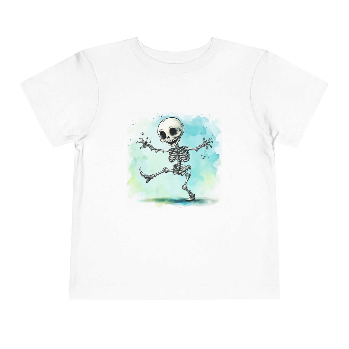 Cute Happy Skeleton Toddler Short Sleeve Tee