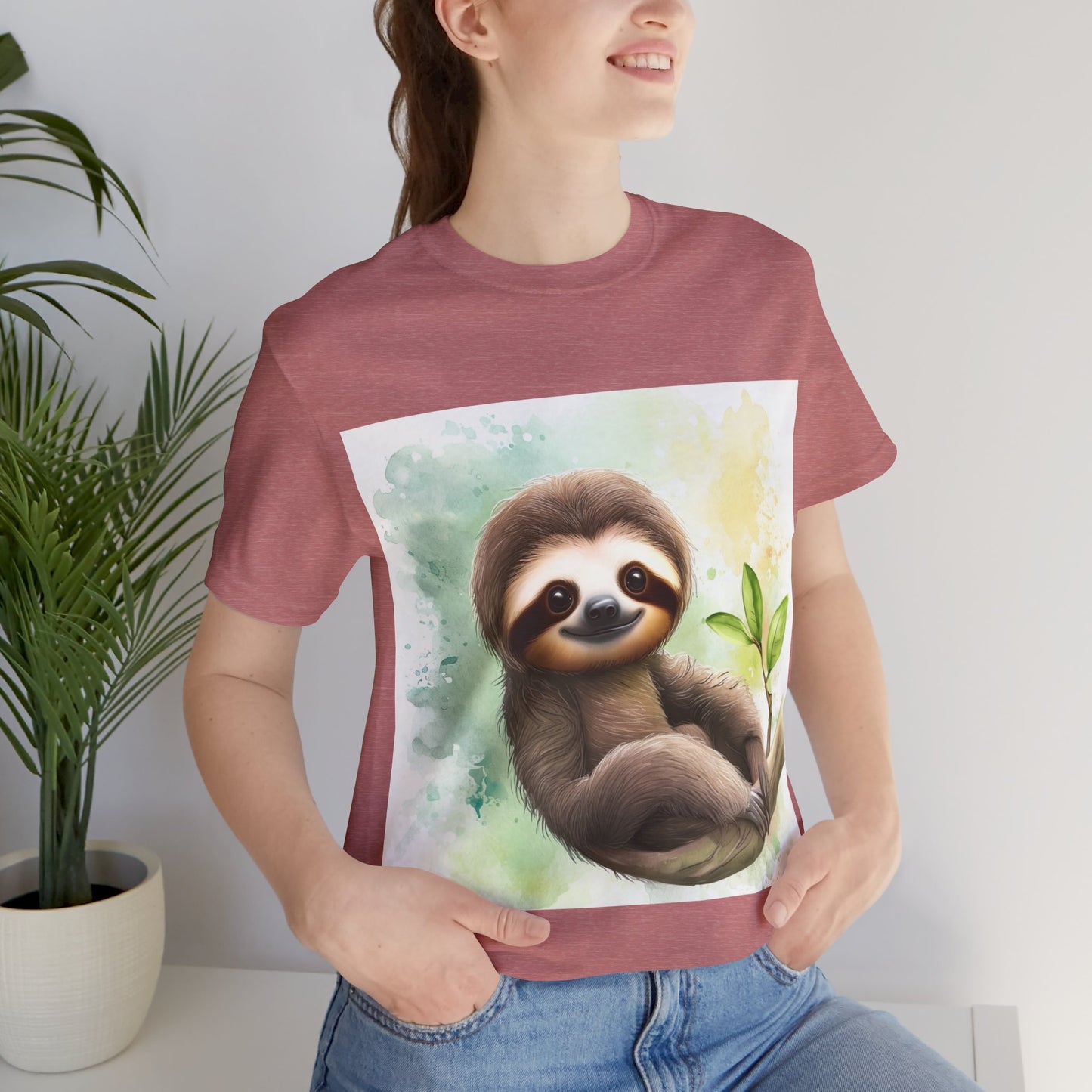 Cute Sloth Unisex Jersey Short Sleeve Tee