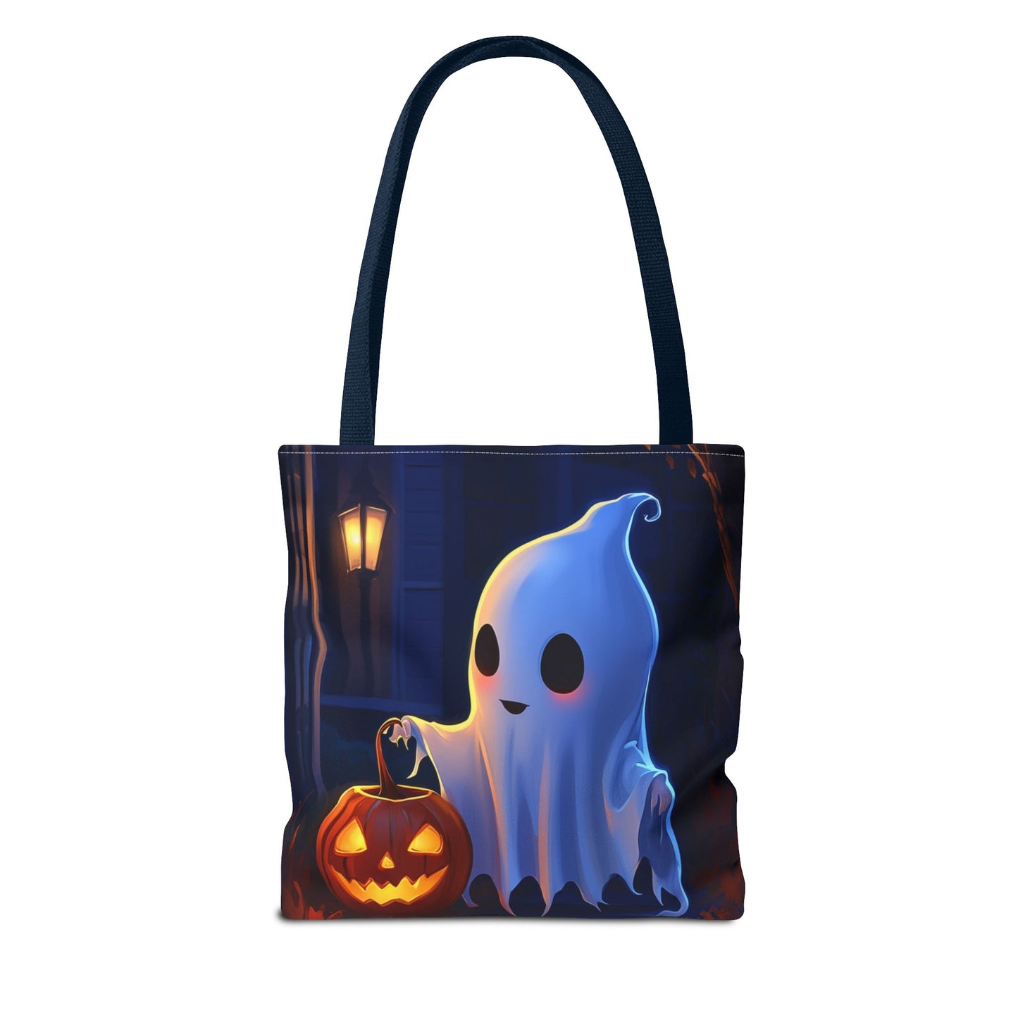 Cute Ghost Trick or Treating Tote Bag (AOP)