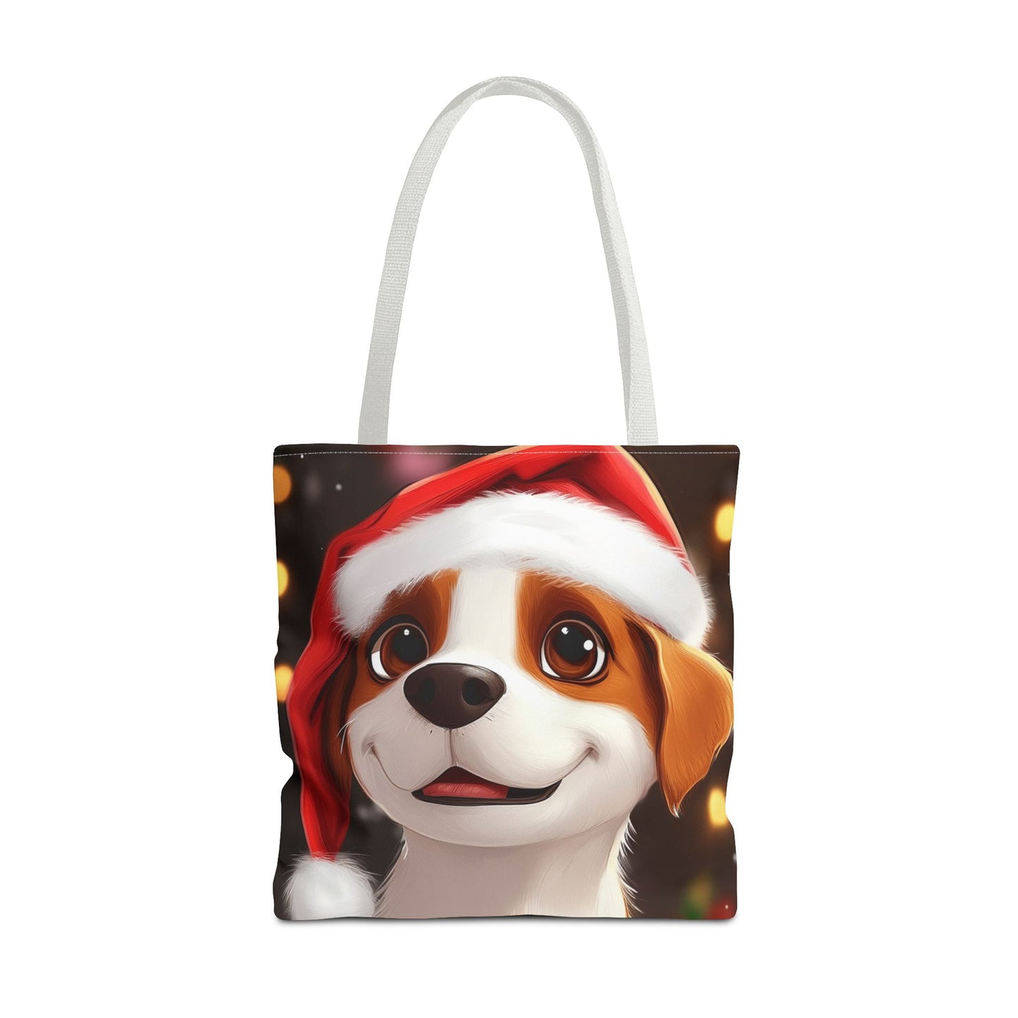 Adorable Festive Puppy Tote Bag (AOP)