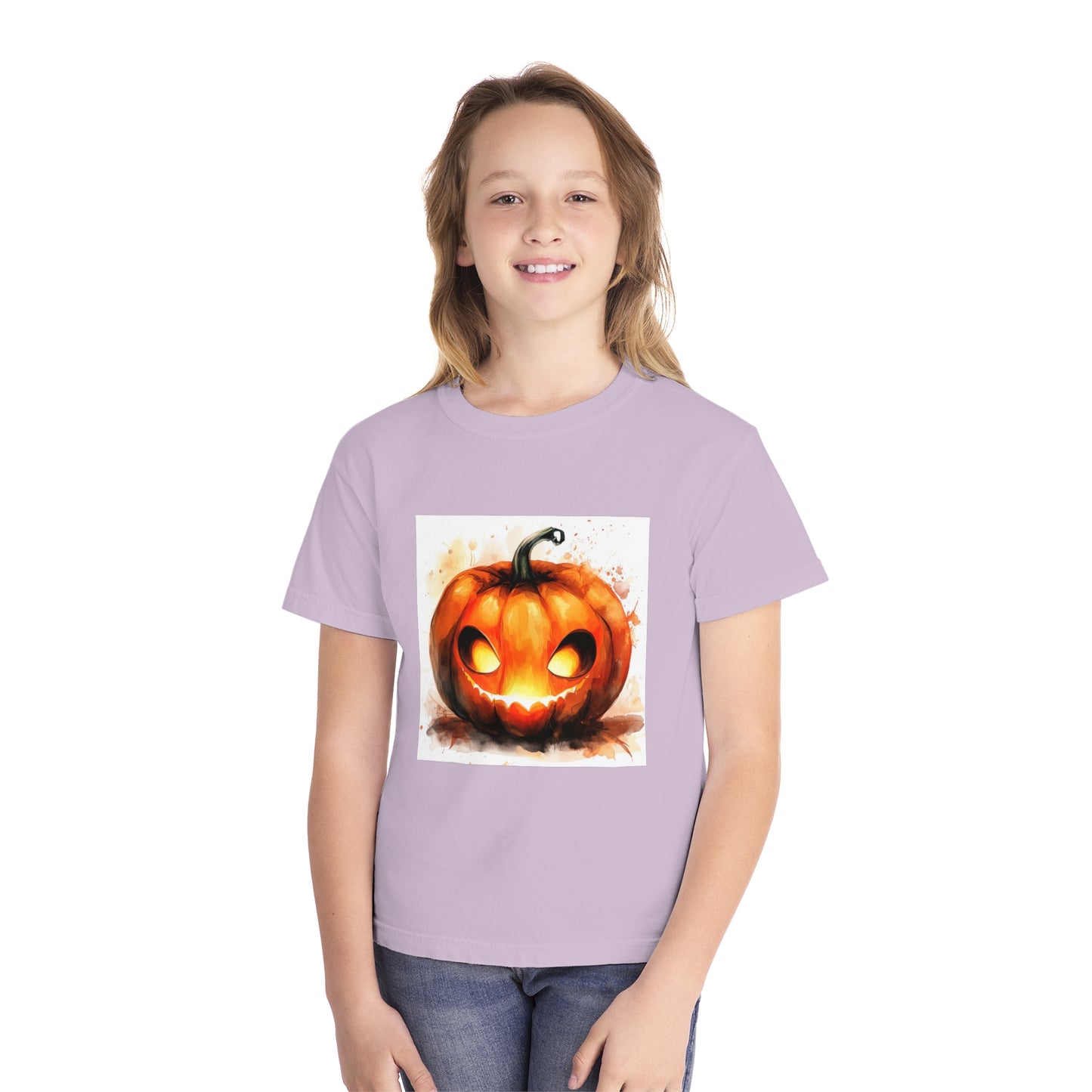 Cute Happy Jack o' Lantern Youth Midweight Tee