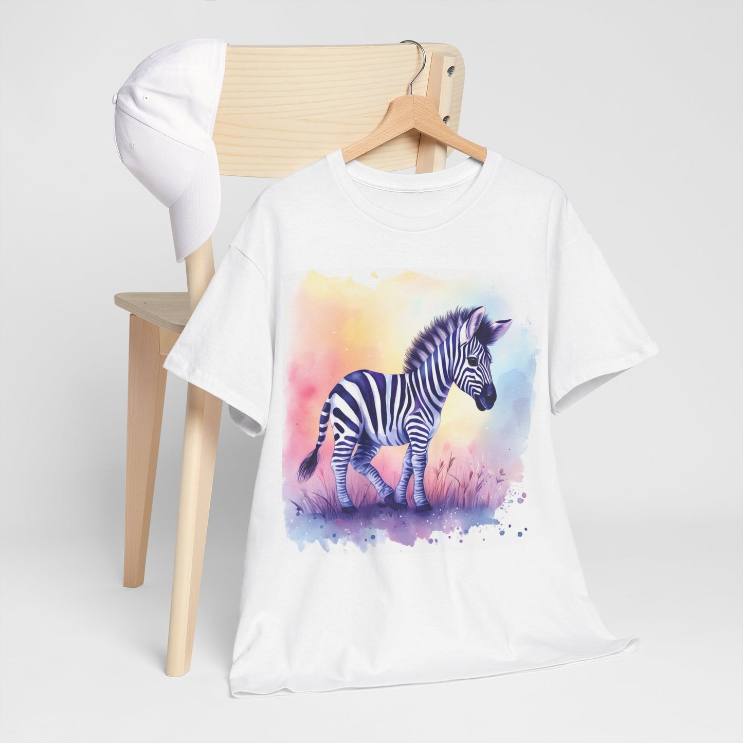 Lovable Baby Zebra Unisex Heavy Cotton Tee