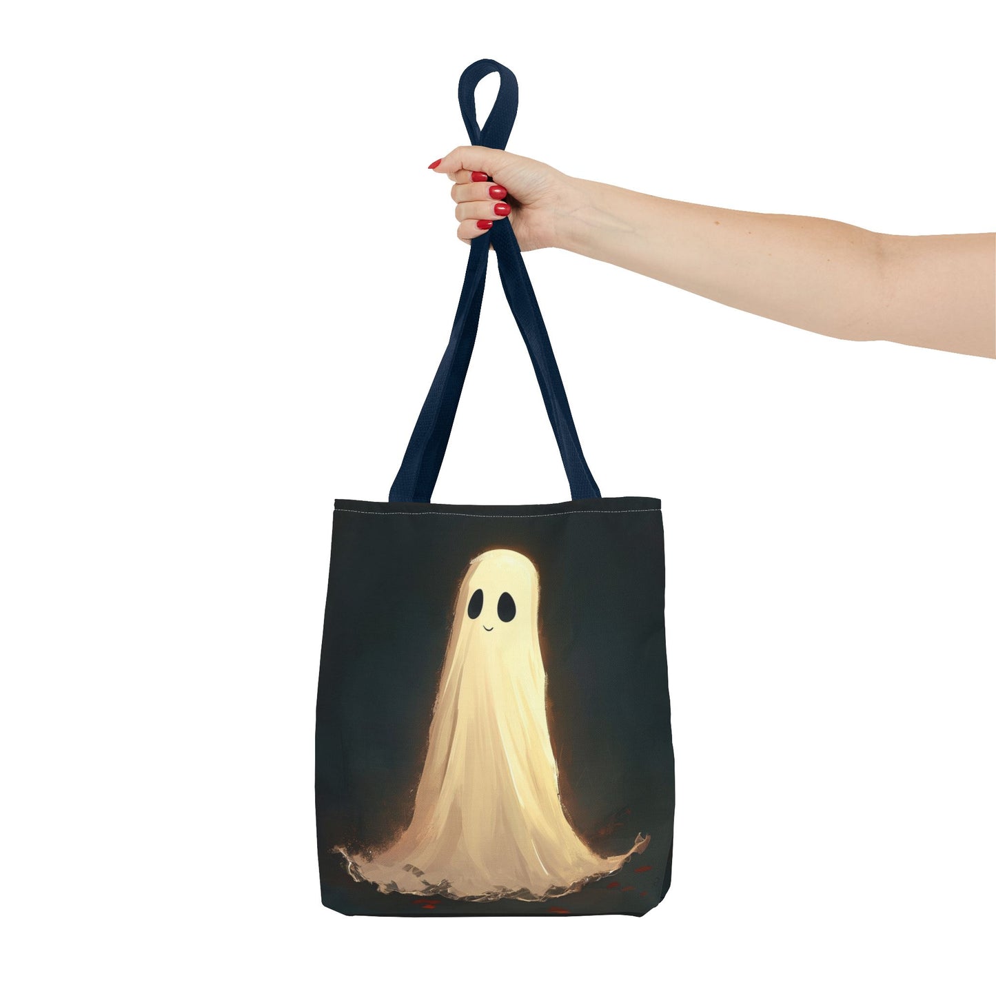 Happy Spooky Ghost Tote Bag (AOP)