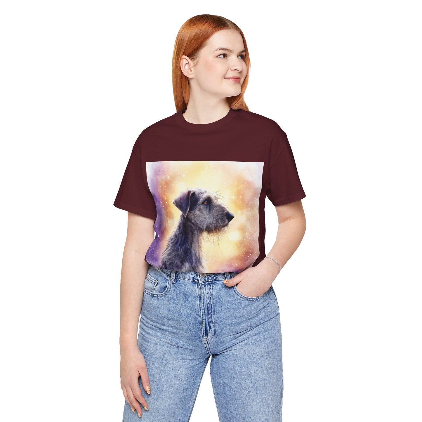 Watercolor Irish Wolf Hound Unisex Jersey Short Sleeve Tee