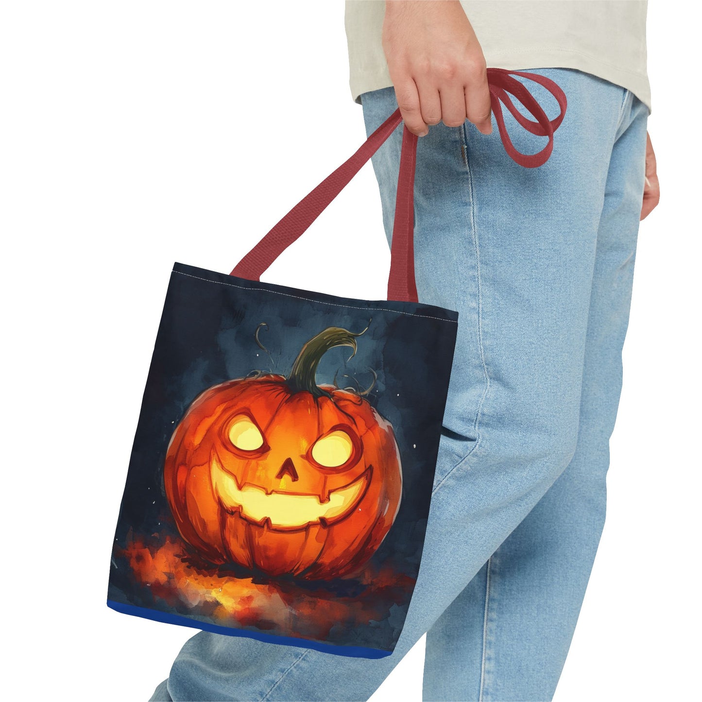 Cute Creepy Jack o Lantern Tote Bag (AOP)