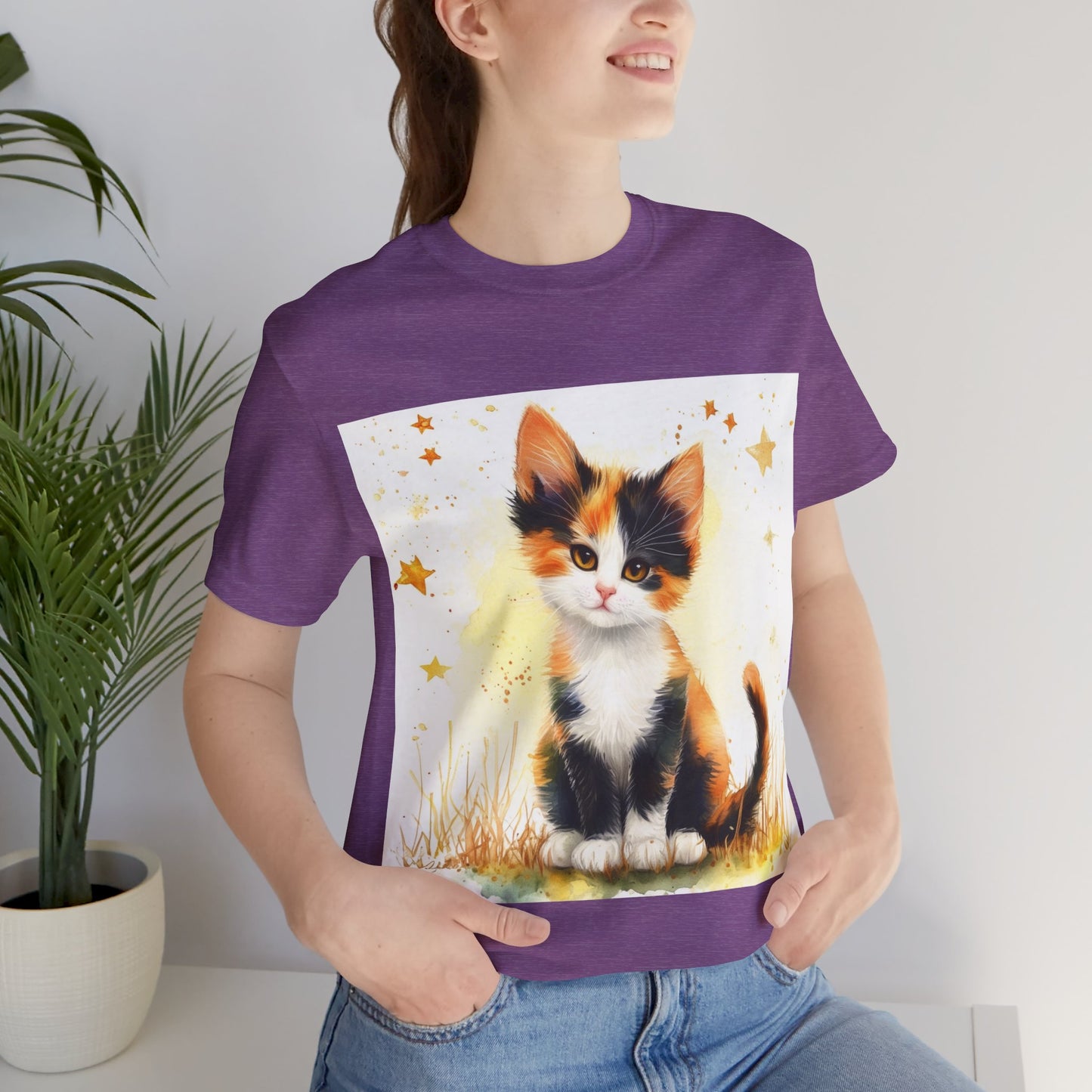 Cute Calico Kitten Unisex Jersey Short Sleeve Tee