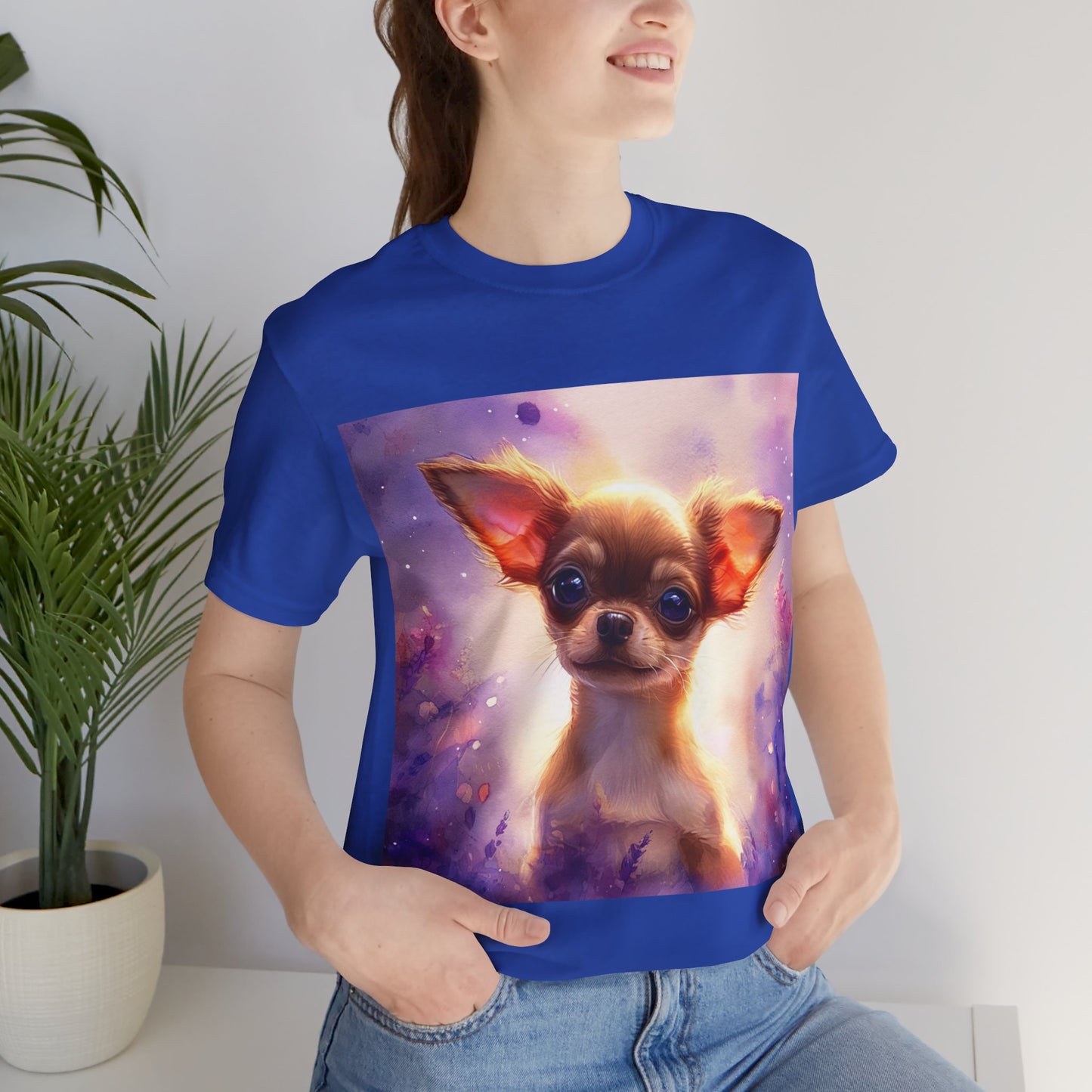 Galaxy Chihuahua Unisex Jersey Short Sleeve Tee