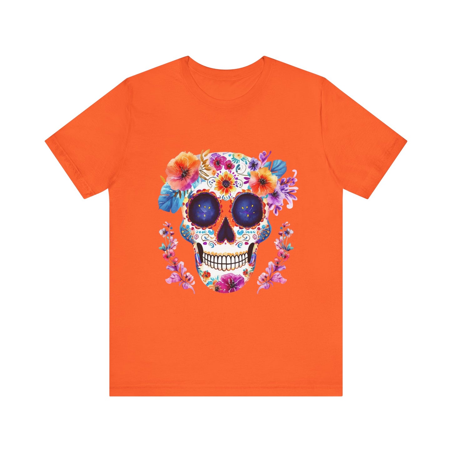 Day of the dead sugar skull Unisex Jersey Short Sleeve Tee