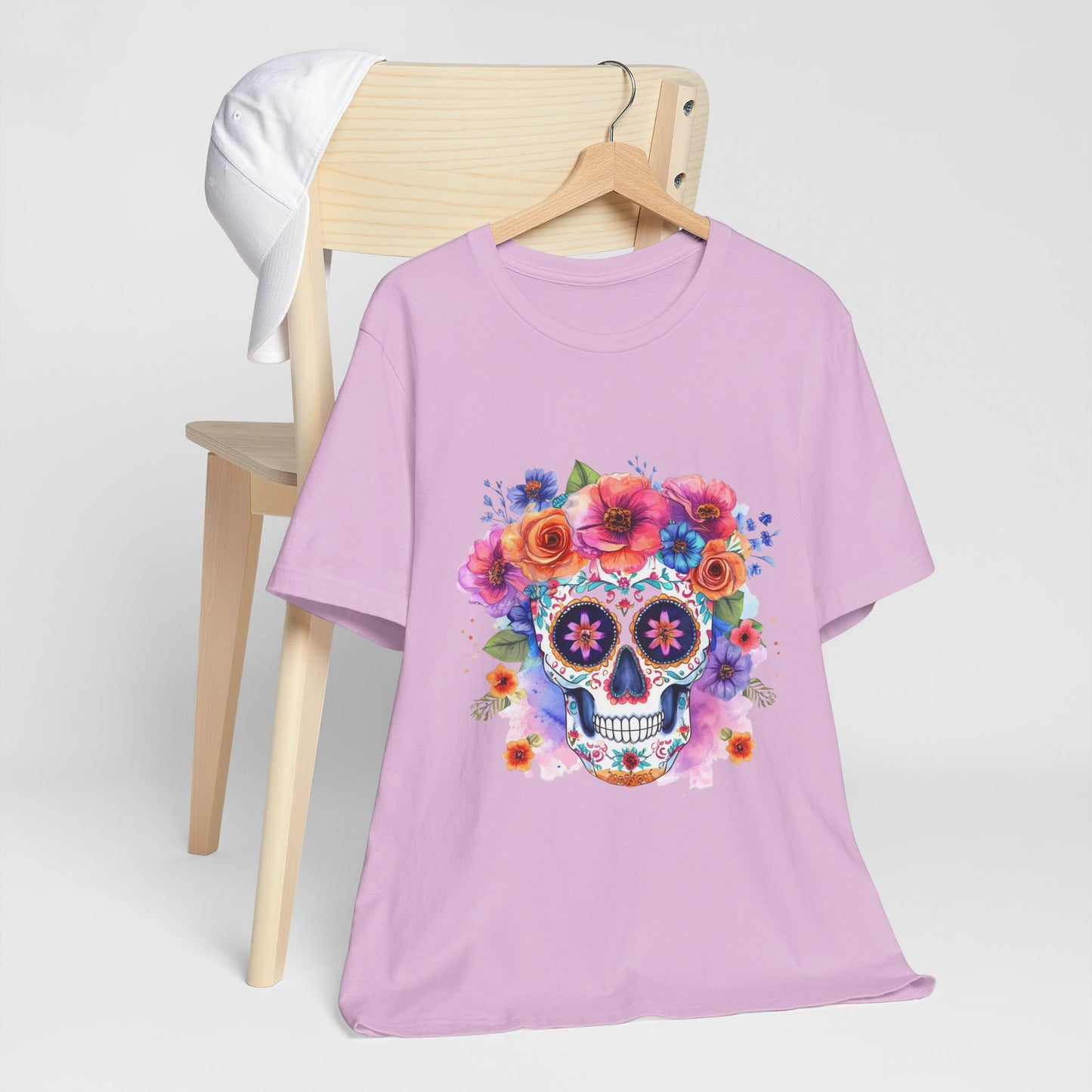 Colorful Sugar Skull Unisex Jersey Short Sleeve Tee