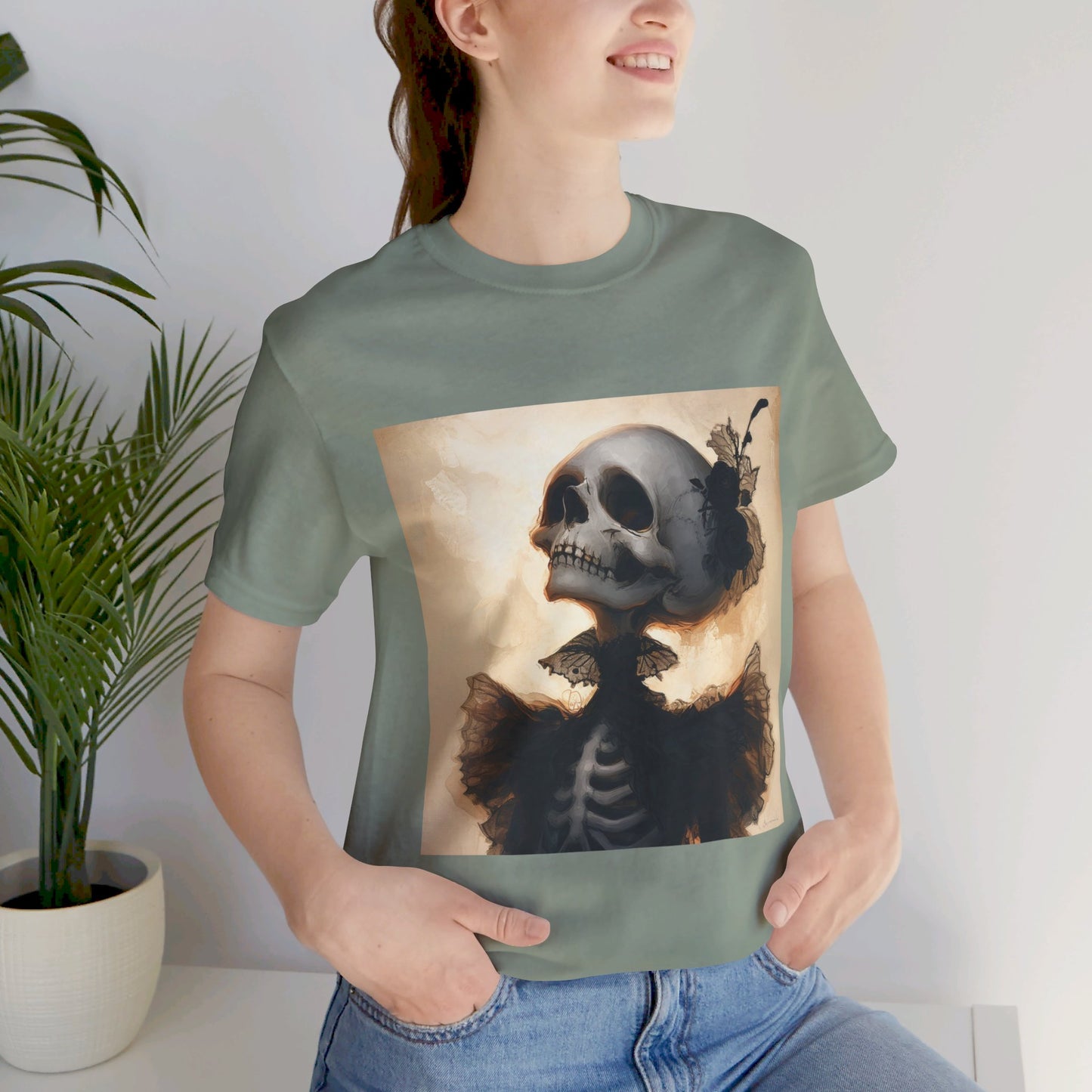 Flamenco Dancer Skeleton Unisex Jersey Short Sleeve Tee