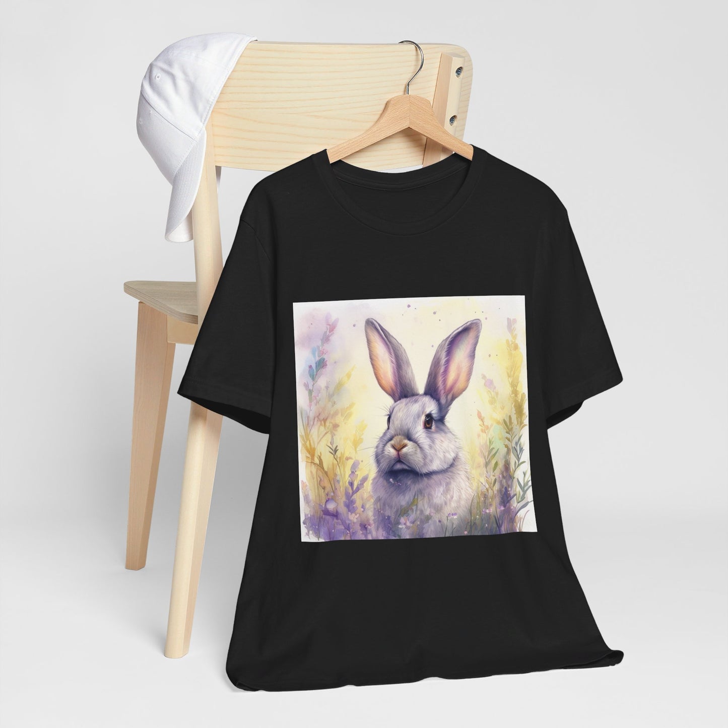 Realistic Cute Bunny Unisex Jersey Short Sleeve Tee